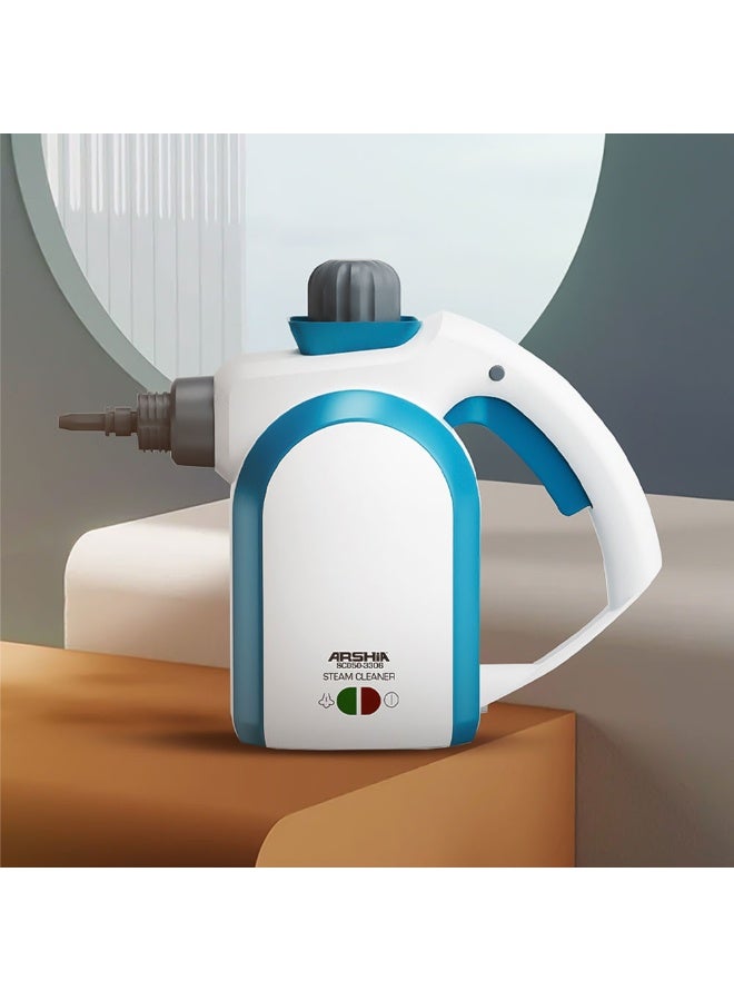 آرشيا جهاز تنظيف بالبخار متعدد الاستخدامات – 1250 وات – ضغط بخار 3 بار – جاهز خلال 3–4 دقائق – تنظيف بالماء فقط – ضمان 18 شهر - Image 2